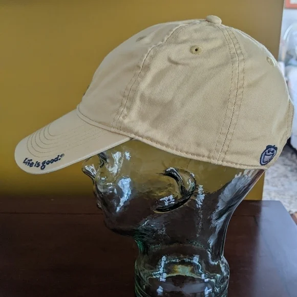 Life is Good Golf Hat Yellow - Picture 2 of 7
